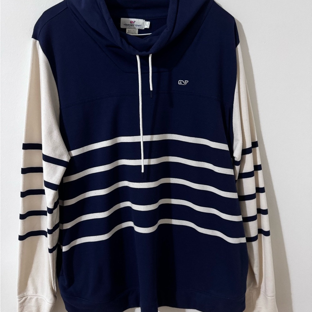 Vineyard Vines Blue and White Nautical Stripe Sweater